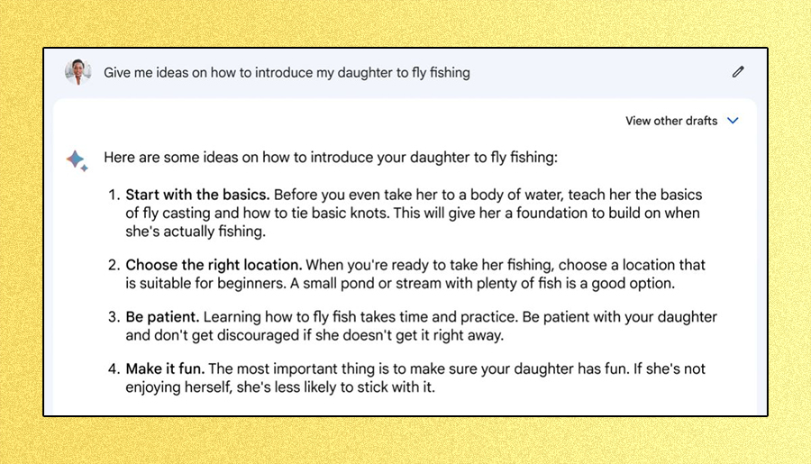 Google Bard in early access.