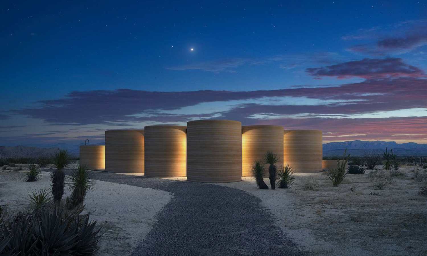 el cosmico 3d printed hotel