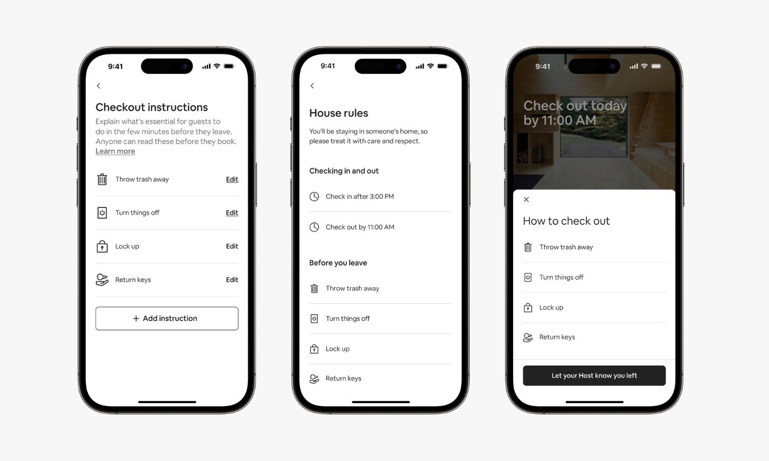Airbnb checkout requests