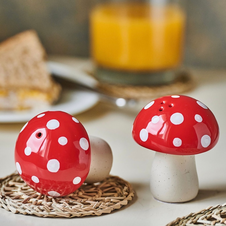 Mushroom salt and pepper shakers