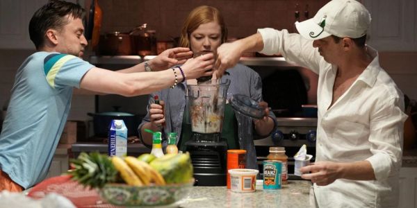 Kieran Culking, Sarah Snook and Jeremy Strong in the Succession finale. The Succession ending, explained.