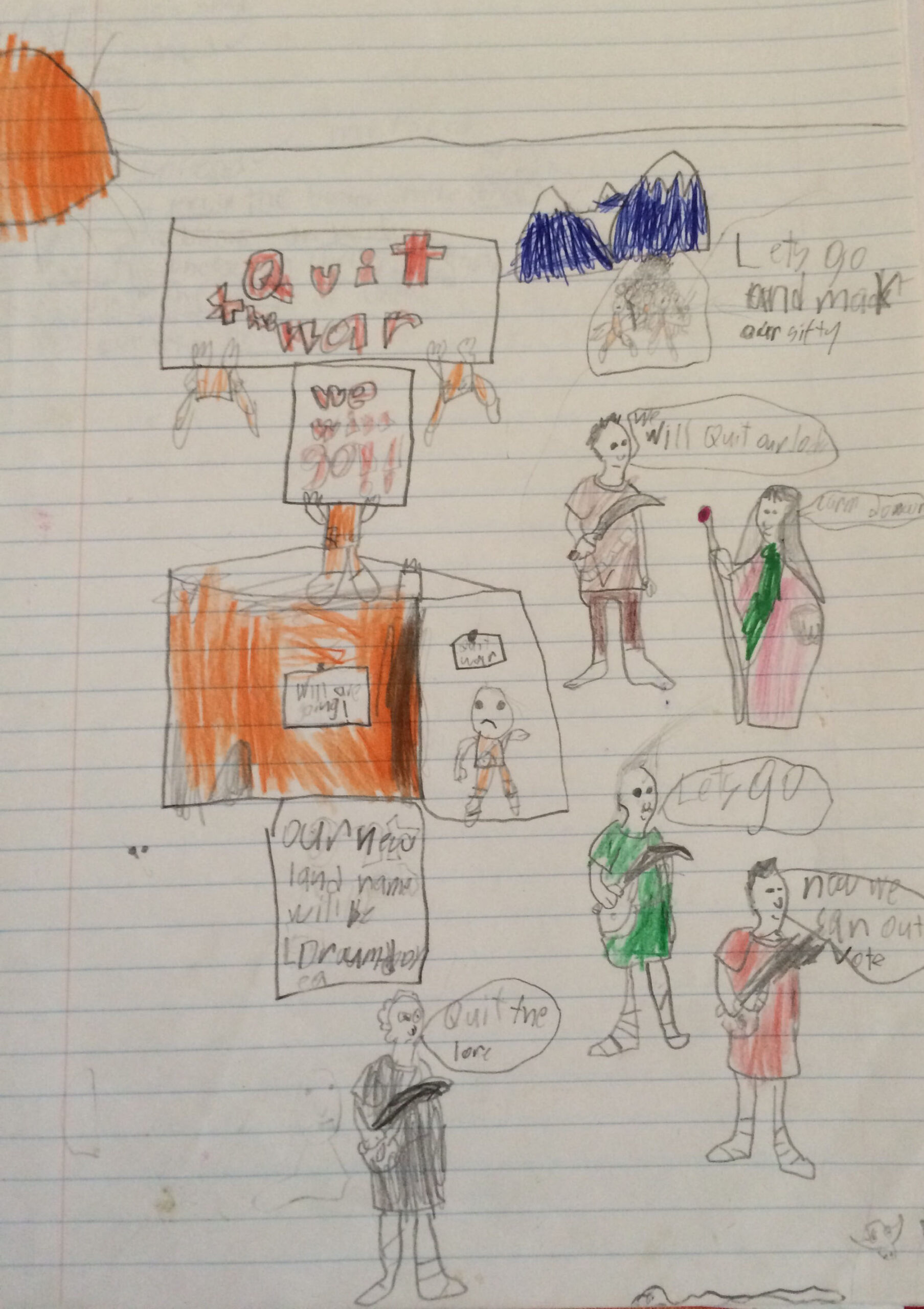 An Anti-War Drawing by Joel Burrows