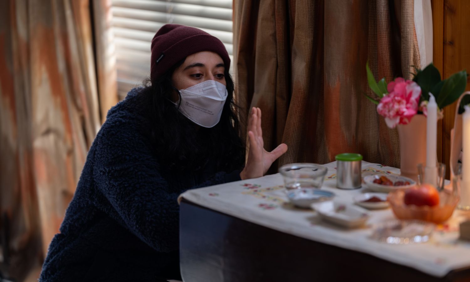 Noora Niasari on the set of Shayda